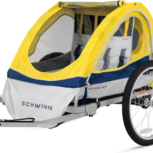 Child Bike Trailer, Single & Double Seat Baby Carrier Options, Canopy 16 - 20-Inch Air-Filled Tires